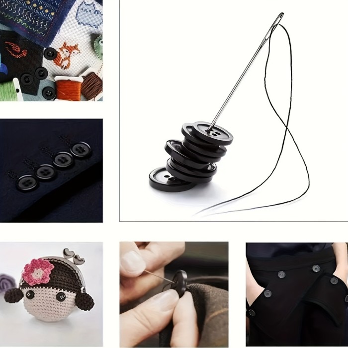 100pcs Versatile Black Resin Craft Buttons - 4-Hole, 5 Sizes, Durable & Easy-to-Use for DIY Projects, Sewing, and Holiday Decorations - Smooth Finish, Heat Resistant