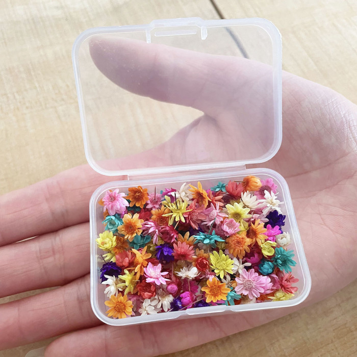 150pcs Star Flower Craft Kit - Natural Fabric Flowers & Leaves for DIY Resin Art, Decorations & All-Season Projects