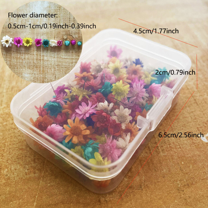 150pcs Star Flower Craft Kit - Natural Fabric Flowers & Leaves for DIY Resin Art, Decorations & All-Season Projects