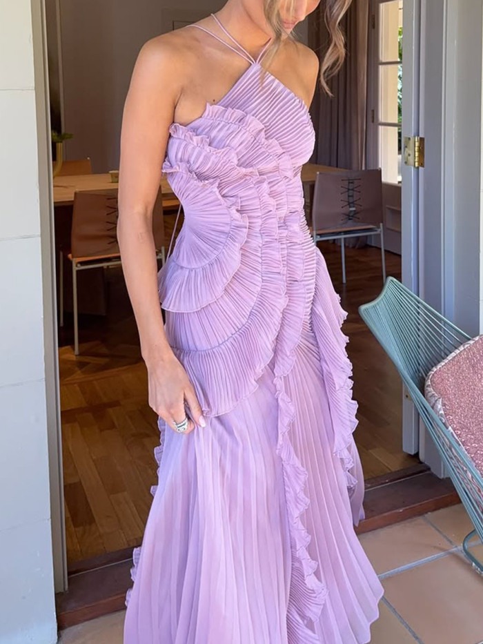 Chic Pleated Party Dress