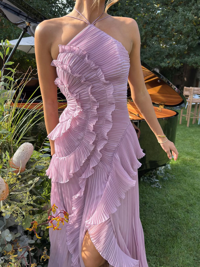 Chic Pleated Party Dress