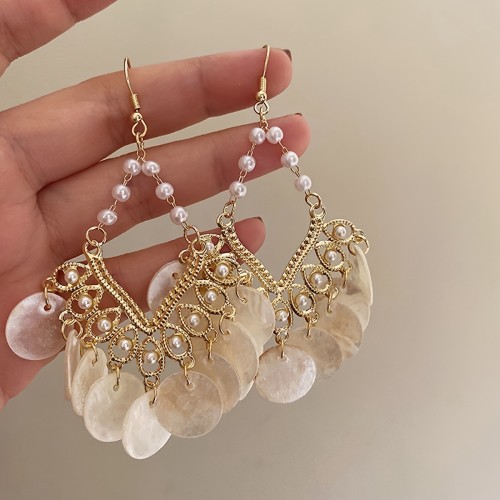 Versatile Bohemian Shell Earrings for Women - Everyday, Holiday, Stylish and Unique