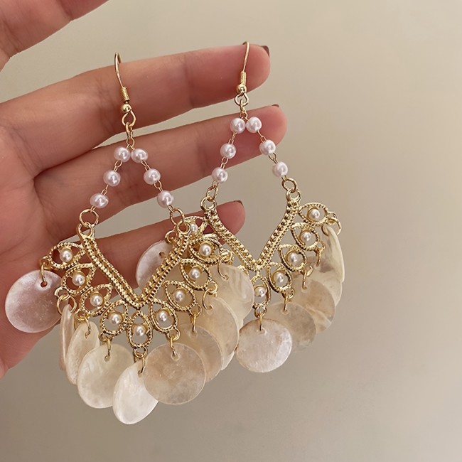 Versatile Bohemian Shell Earrings for Women - Everyday, Holiday, Stylish and Unique