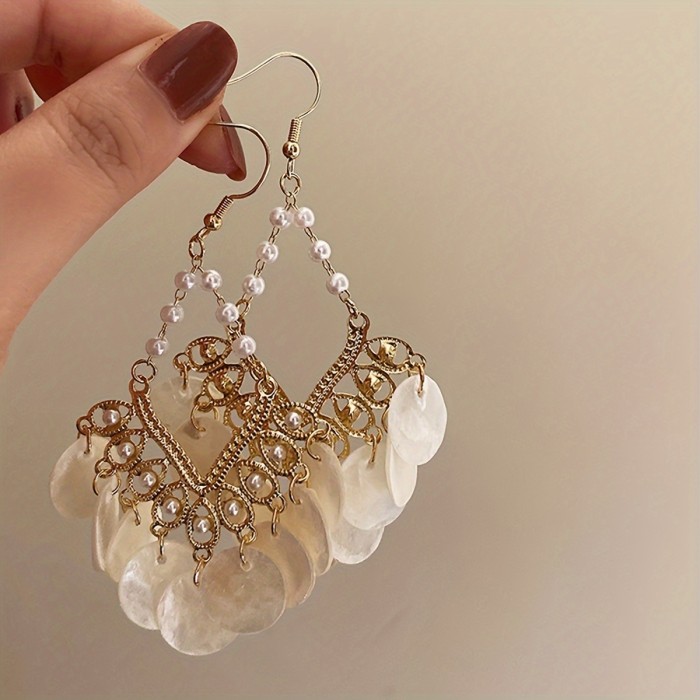 Versatile Bohemian Shell Earrings for Women - Everyday, Holiday, Stylish and Unique