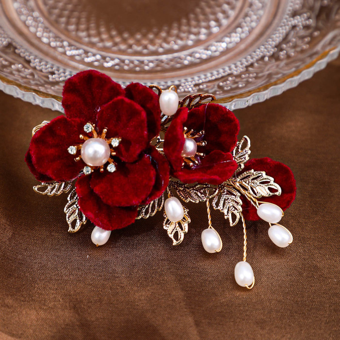 Camellia Hair Clip Classical Qipao Ancient Style Braided Hair Accessory
