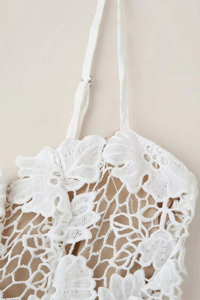 Sexy Lace Strap Design V Neck Long Dresses