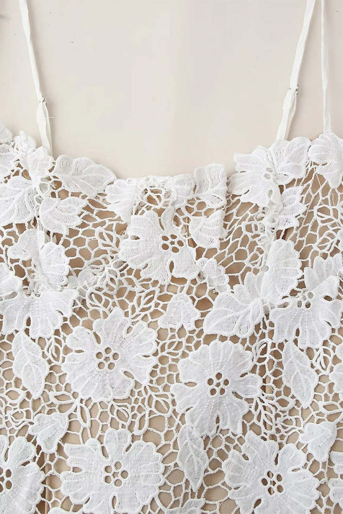 Sexy Lace Strap Design V Neck Long Dresses