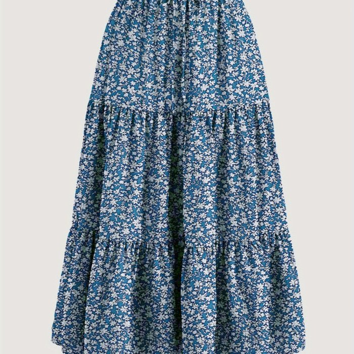 Bohemian A-Line Flowing And Swaying Layered Cake Skirt
