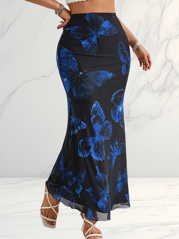 Women's Elegant Double-Layer Mesh Mermaid Skirt