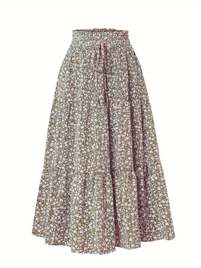 Bohemian A-Line Flowing And Swaying Layered Cake Skirt