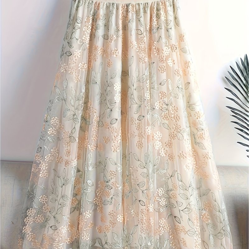 Elegant Plus Size Skirt Plus Size Elegant Floral Skirt