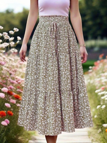 Bohemian A-Line Flowing And Swaying Layered Cake Skirt