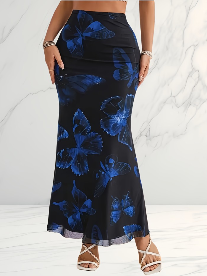 Women's Elegant Double-Layer Mesh Mermaid Skirt