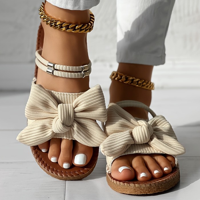 Bowknot Slide Sandals for Women
