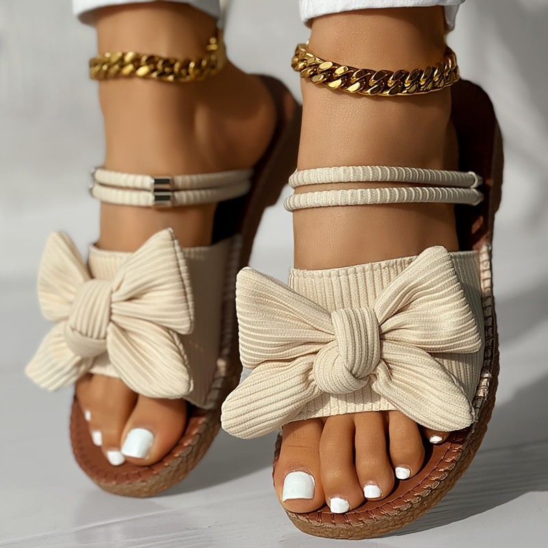 Bowknot Slide Sandals for Women