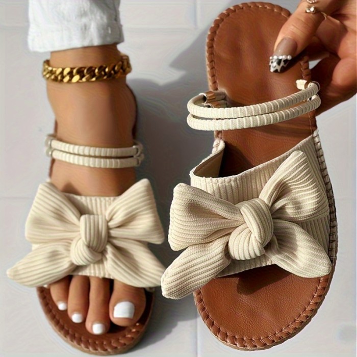 Bowknot Slide Sandals for Women