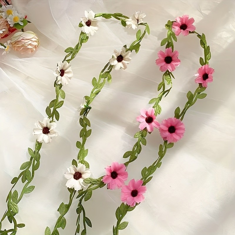 1pc Woman's Vintage Forest Style Simulation Flower Rattan for Man Braid Hair Rope Hair Accessories Suitable for Wedding Midsummer Festival Travel Photos Mother's Day Gifts And Other Occasions Hair Accessories