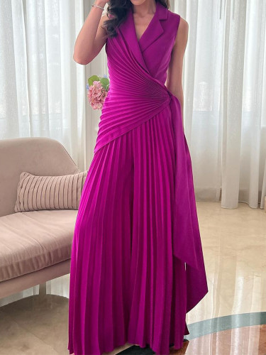 Stylish Solid Color Wide Leg Jumpsuit