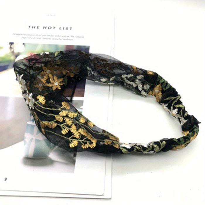 Lace Headbands for Women Elastic Bohemian Vintage Head Wrap Hair Band Headpieces Accessories for s