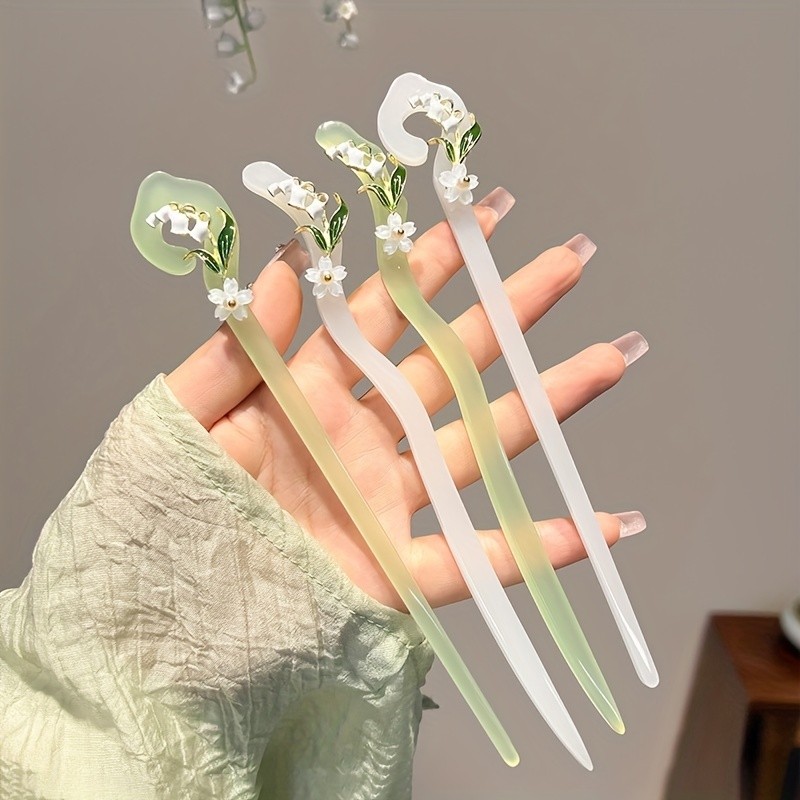 4 Sets Of Temperament Hairpins For, With A Back Of The Head Bun Hairpins And Hairpins