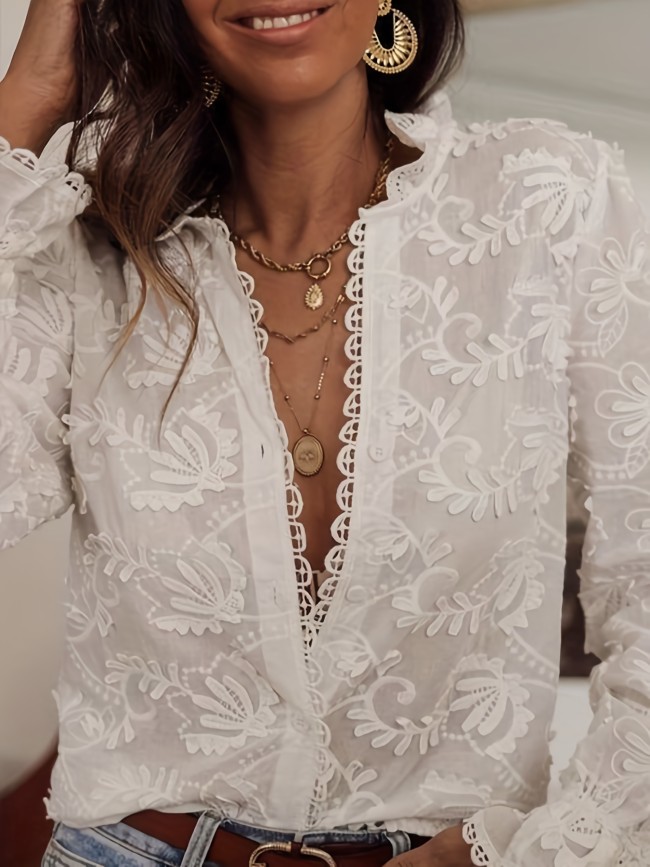 Lightweight Summer Embroidered Shirt