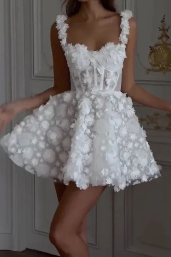 Sexy Women's Party Elegant Suspender Lace Tube Top  Mini Dress