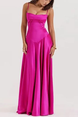 Elegant Suspenders Floral Party Long Spaghetti Strap Corset Ball Gown Formal Cocktail Dresses For Women Evening Gown
