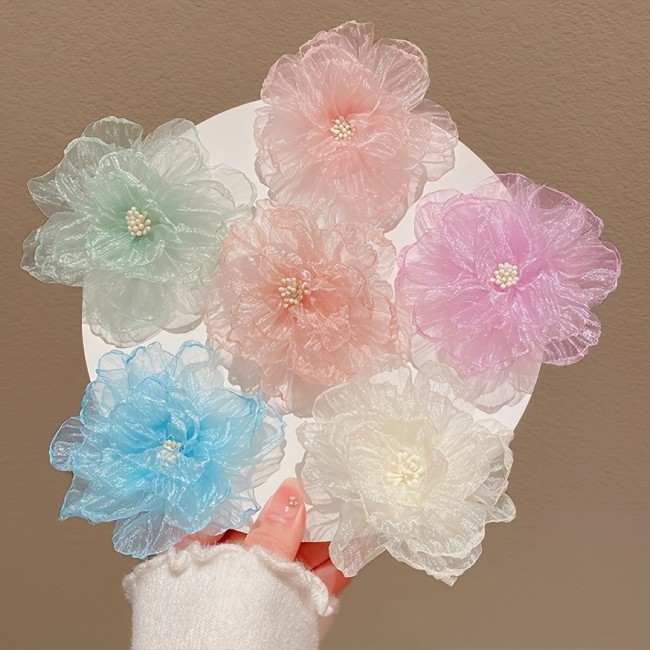 Exquisite Camellia Flower Hair Clip - Trendy Bangs Clip for Women, Vintage Inspired, Daily Wear, Decorative Side Clip Barrette with Elegant Design