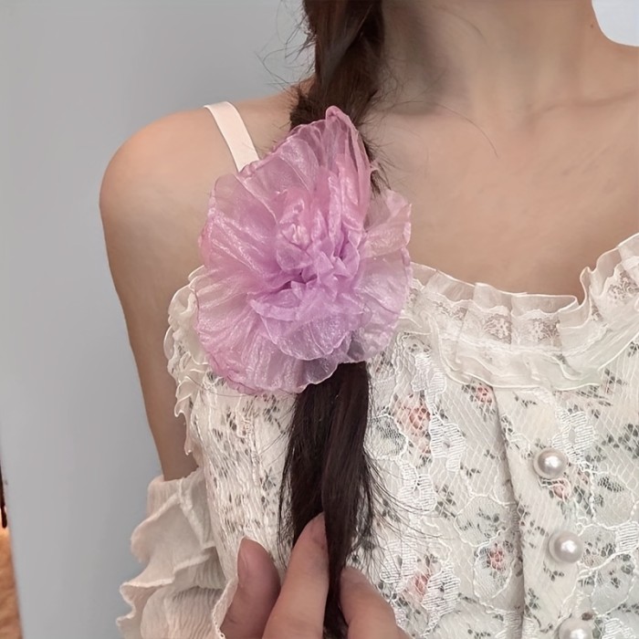 Exquisite Camellia Flower Hair Clip - Trendy Bangs Clip for Women, Vintage Inspired, Daily Wear, Decorative Side Clip Barrette with Elegant Design