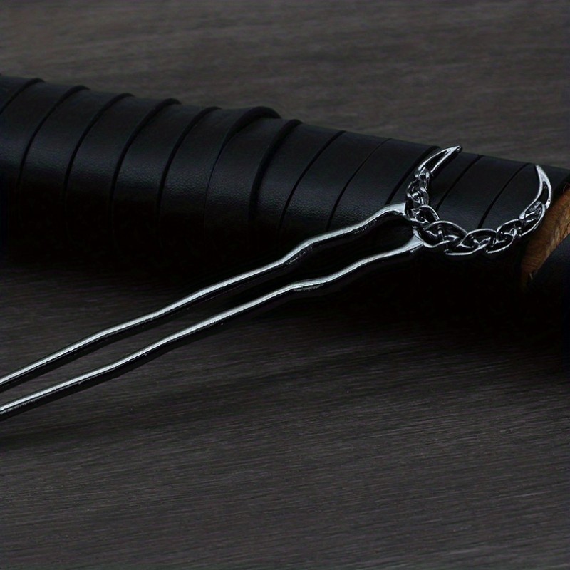 A Vintage Hair Clip With A Simple Moon Design, Combined With A Golden Hairpin Holder, Anti-slip Hair Styling For, A Gift