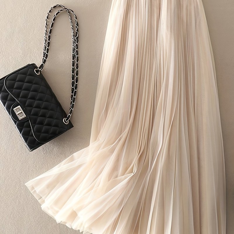 Women's Elegant 3-Tier A-Line maxi skirt - Non-Transparent Formal\u002FParty\u002FEveryday skirt, flared layers for a Flowy Look, All-Season Women's Clothing, Cute Skirts, Party Wear, Nontransparent Fabric