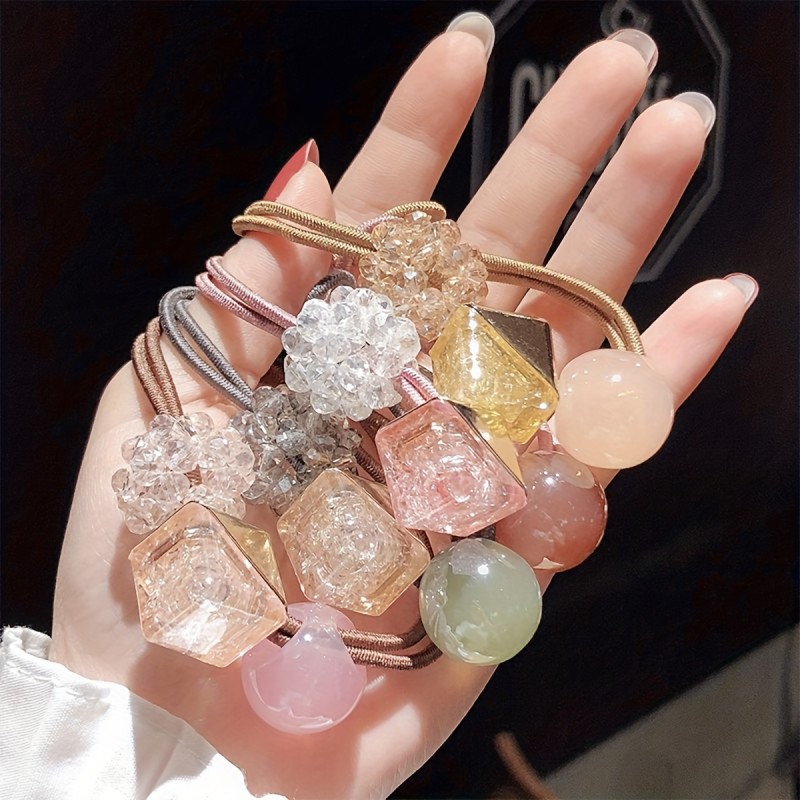 4pcs Crystal Bead Headbands: Adorable And Durable for Your Hair Accessories Collection