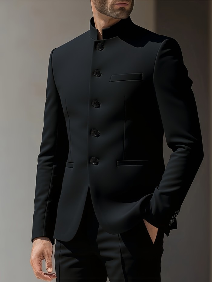 Elegant Men's Classic Black Blazer