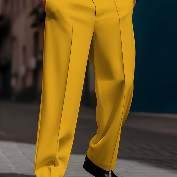 Men's Trousers | Casual | Loose Straight Cut | Simple Comfortable | Daily Fashion | Basic Model