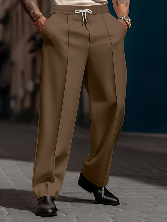 Men's Trousers | Casual | Loose Straight Cut | Simple Comfortable | Daily Fashion | Basic Model