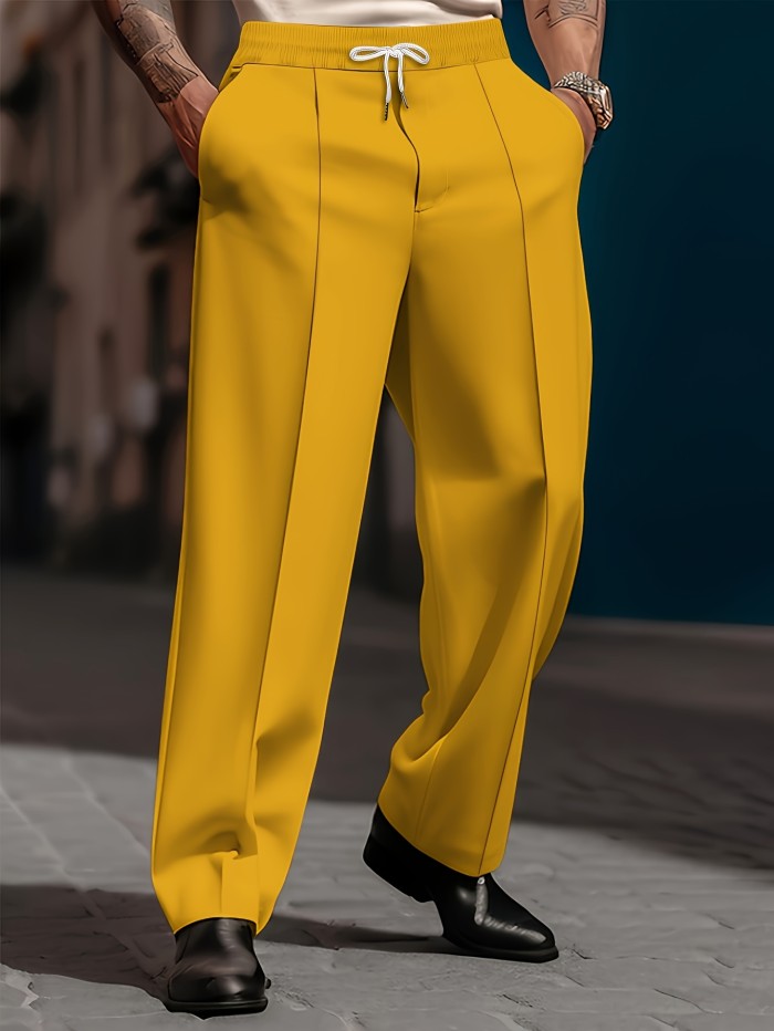 Men's Trousers | Casual | Loose Straight Cut | Simple Comfortable | Daily Fashion | Basic Model