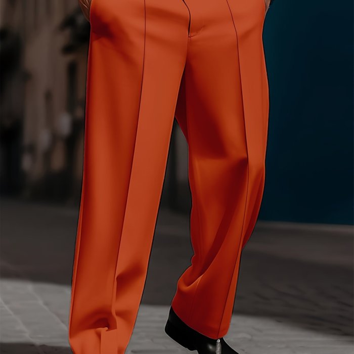 Men's Trousers | Casual | Loose Straight Cut | Simple Comfortable | Daily Fashion | Basic Model