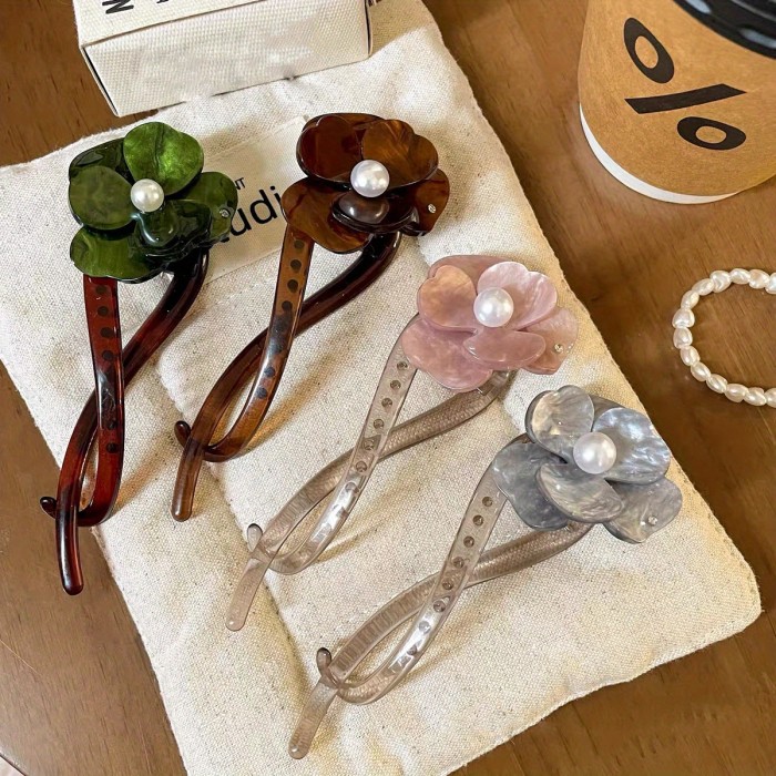 1pc Retro High-end Gradient Flower Twist Clip, Very Suitable for Daily Women to Wear on The Back of The Head or As A Gift to Your Friends and Family