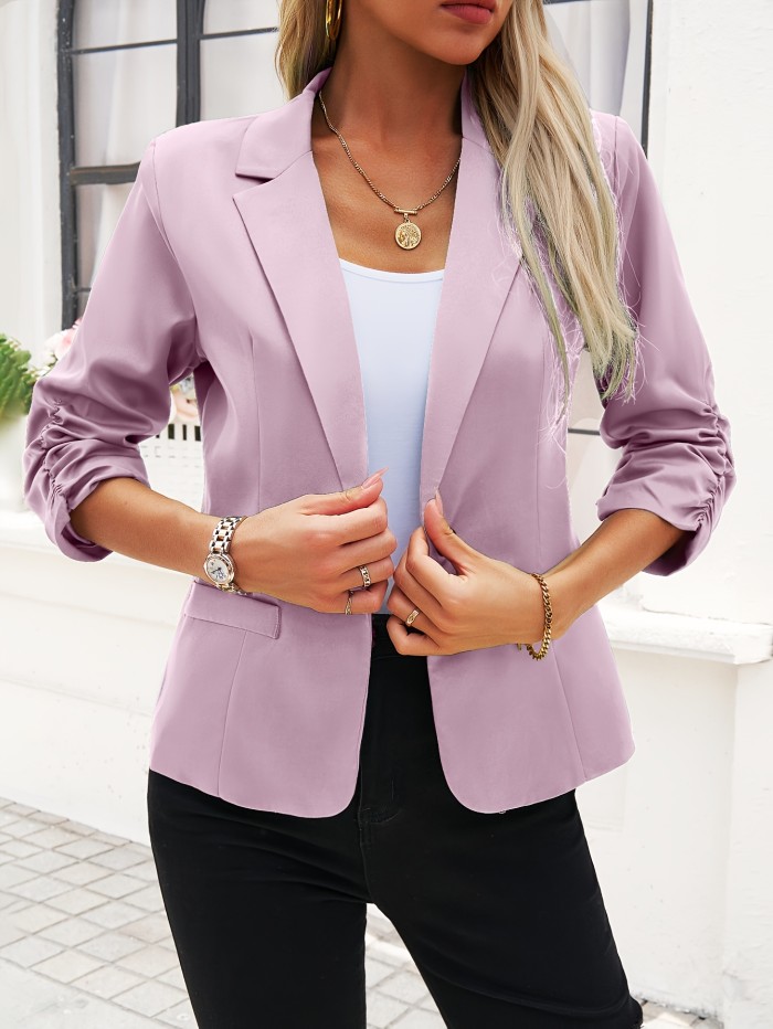 Women's Light Beige Casual Blazer
