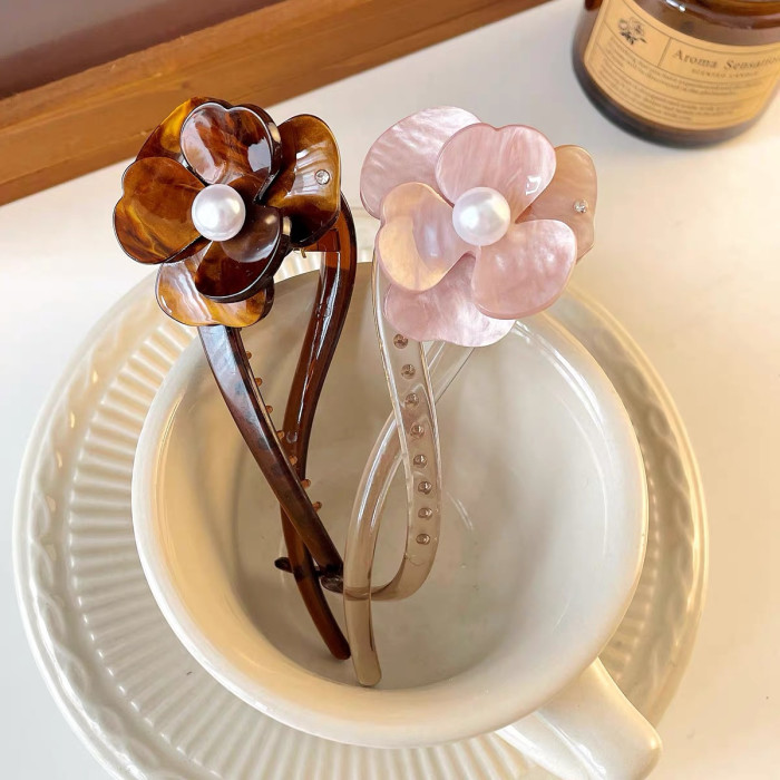 1pc Retro High-end Gradient Flower Twist Clip, Very Suitable for Daily Women to Wear on The Back of The Head or As A Gift to Your Friends and Family