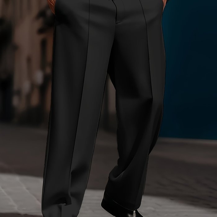 Men's Trousers | Casual | Loose Straight Cut | Simple Comfortable | Daily Fashion | Basic Model