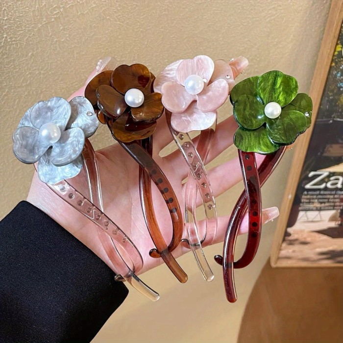 1pc Retro High-end Gradient Flower Twist Clip, Very Suitable for Daily Women to Wear on The Back of The Head or As A Gift to Your Friends and Family