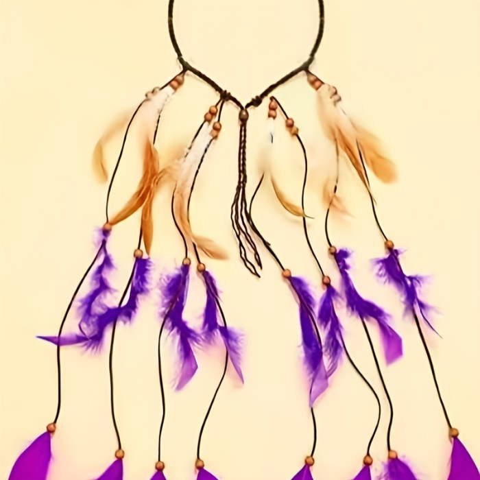 Feather Headband Gypsy Style Hair Band Indian Head Piece Handmade Feather Hair Accessories