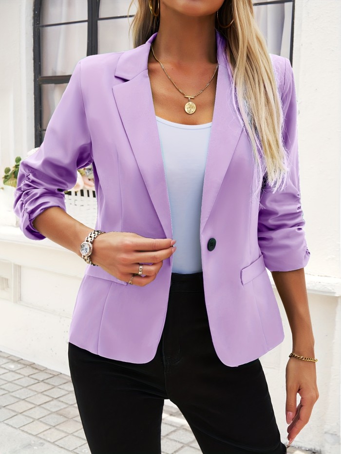 Women's Light Beige Casual Blazer