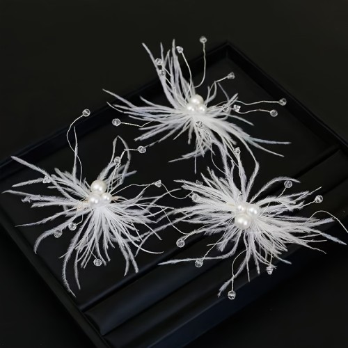 Elegant Faux Pearl Flower Decorative Hair Clip Vintage Hair Barrette for Women And daily use Wear