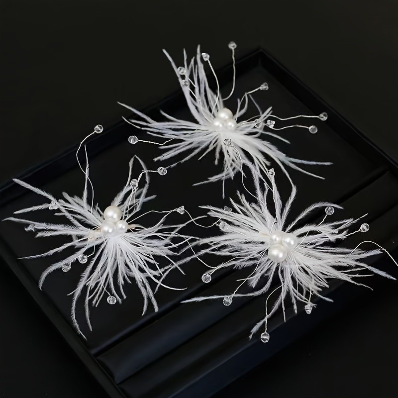 Elegant Faux Pearl Flower Decorative Hair Clip Vintage Hair Barrette for Women And daily use Wear