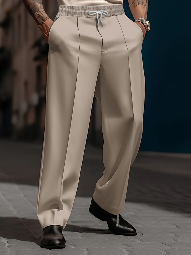 Men's Trousers | Casual | Loose Straight Cut | Simple Comfortable | Daily Fashion | Basic Model