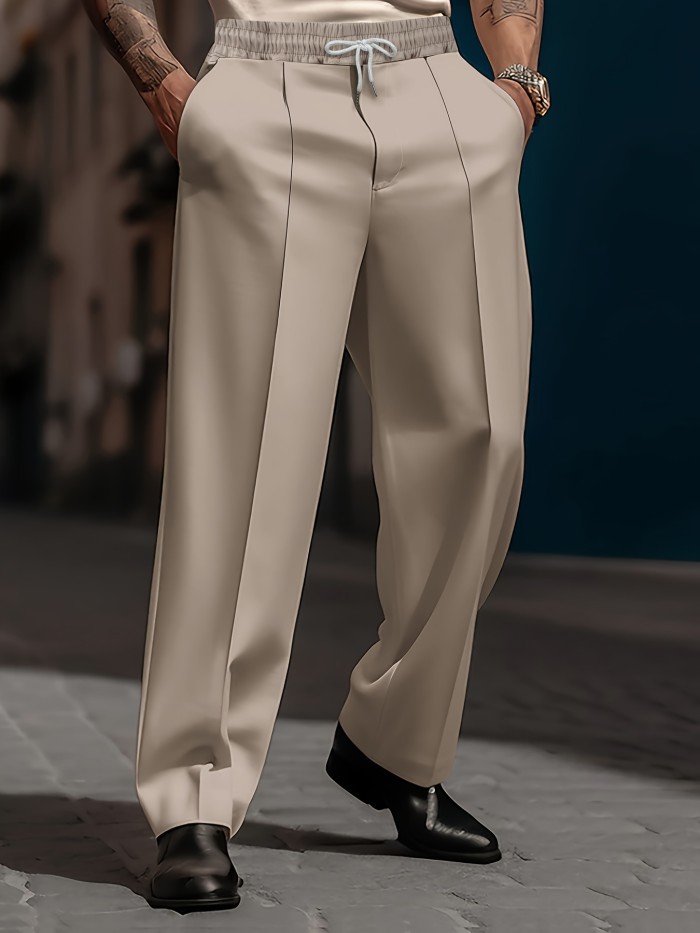 Men's Trousers | Casual | Loose Straight Cut | Simple Comfortable | Daily Fashion | Basic Model