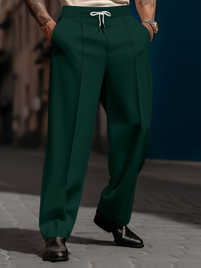 Men's Trousers | Casual | Loose Straight Cut | Simple Comfortable | Daily Fashion | Basic Model