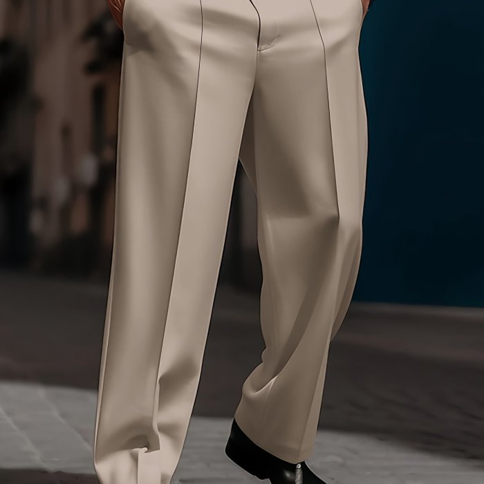 Men's Trousers | Casual | Loose Straight Cut | Simple Comfortable | Daily Fashion | Basic Model